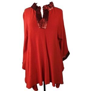 Original Antthony Missy Long Sleeve‎ Sparkly Poncho Acrylic Lagenlook Woven READ